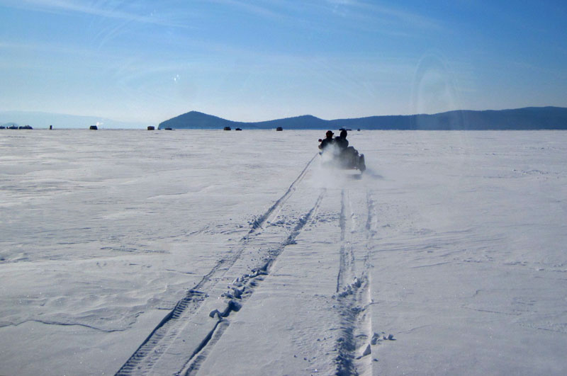 frozen lake baikal, Siberia, Russia